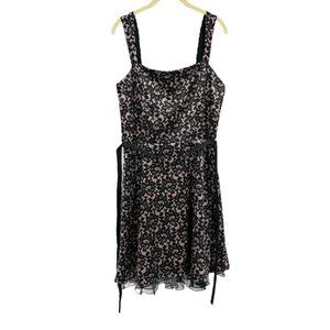 Ruby Rox Y2K Goth Punk black pink lace satin dress